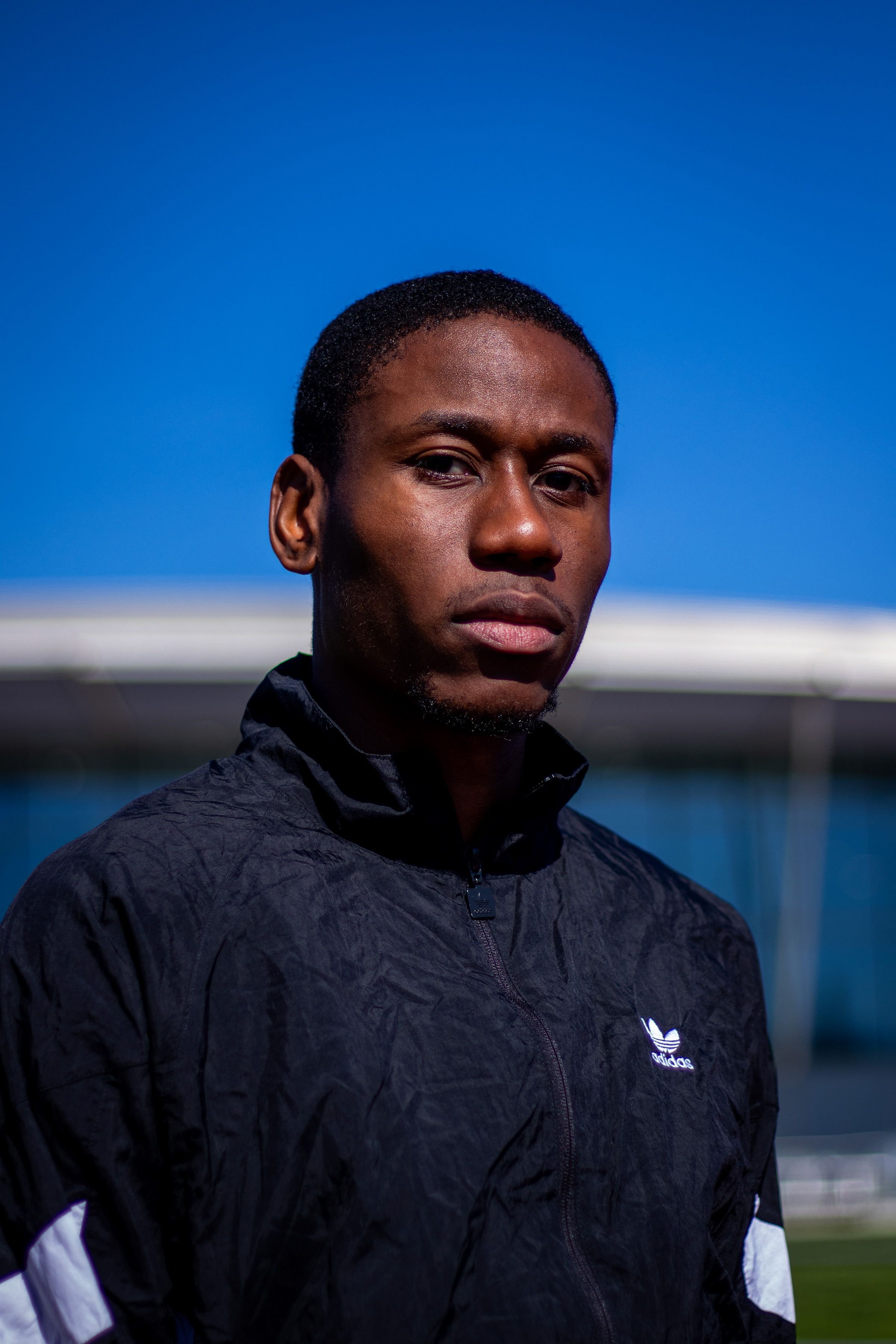 Ojie Edoburun Adidas sprinter training at Lee Valley